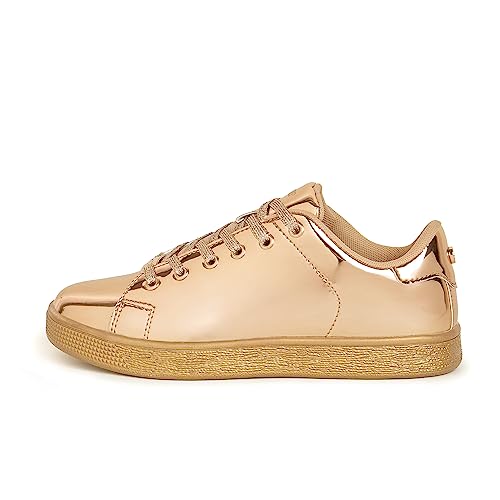 Image of LUCKY STEP Glitter Shoes Sparkly Bling Shiny Bedazzled Lace up Fashion Sneakers for Women