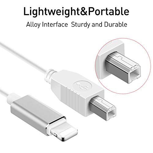 meloaudio lightning to midi cable usb 20 cable lightning to type b otg high speed cord interconnections converter midi keyboard audio interface usb microphone 5ft