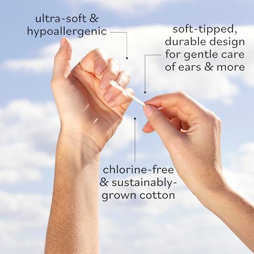 Image of Sky Organics Organic Cotton Swabs 375 ct, 100% Pure, Natural, Chlorine-Free