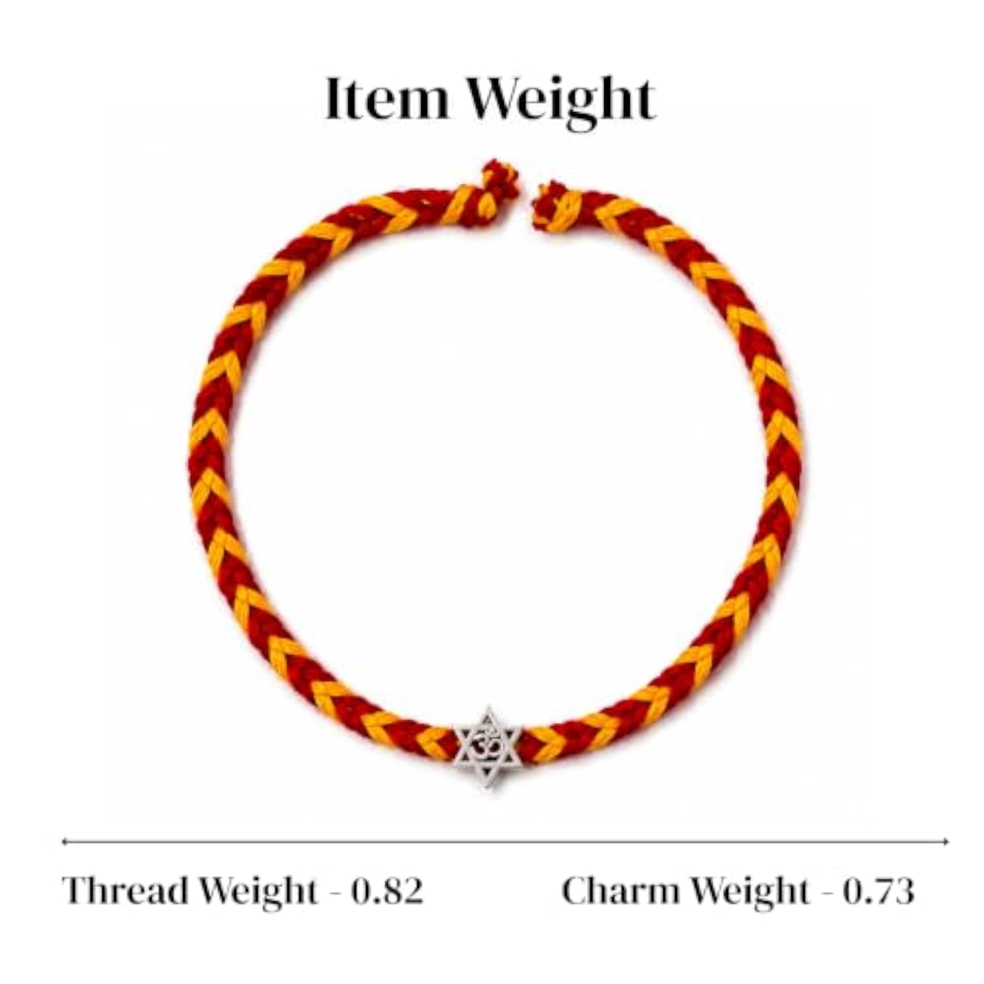 925 Sterling Silver Star with Om Rakhi for Brother, Spiritual Gift