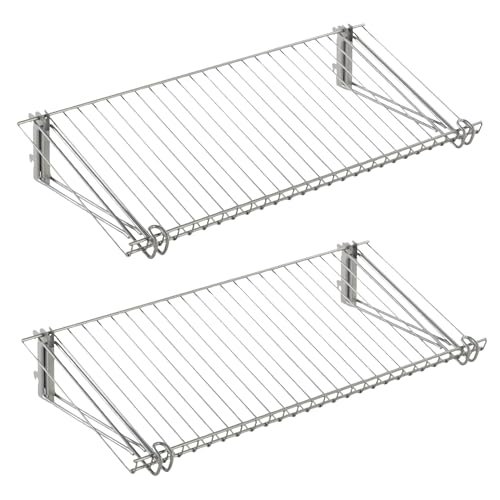 Rubbermaid 2 Pack Configurations Shoe Shelf, Titanium, Floating Shelves for