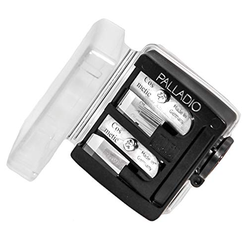 Vertex Eyeliner Pencil Sharpener for Eyes and Lip Liner Makeup Large Brow Pencils Small Angled Wing Tip Real Beginners Techniques Eye Shadow Lines Gel Eyebrow Pomade Black Liquid Waterproof Vertex Stencil