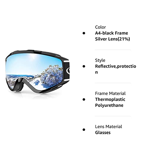 Findway Ski Goggles Otg - Over Glasses Snow/Snowboard Goggles For Men, Women & Youth - 100% Uv Protection #TOP7