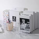4 Pack Clear Acrylic File Sorter, Sturdy Desktop Book Folder Organizer, 4 Section Purse Handbag Clutch Divider for Closet, Office Storage Rack Holder for Letter, Binder, Document, Electronics - Image 2