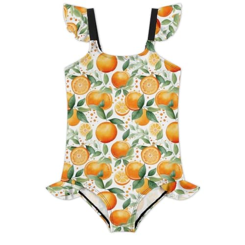 Image of Girls One Piece Swimsuit Lovely Cute Animals Ruffles Swimwear Bathing Suits 3-12 Years