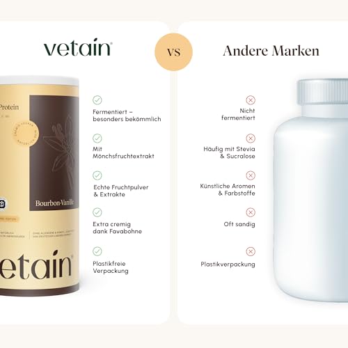 VETAIN Veganes Proteinpulver Vanille - 21g Eiweiß - 100% Bio & fermentiert – Ansicht 4