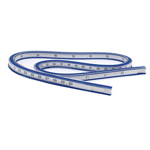 LONG TAO 24 Inch (60cm) Flexible Curve Ruler Flex Design Rule - Great for Engineering Drawing, Design Graphics, Garment Design, All Kinds of Painting