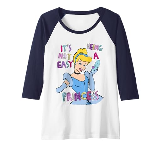 T-shirt raglan Cendrillon Disney coupe athlétique bicolore col rond