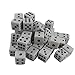 Produktbild DDG EDMMS 100 Stück 8mm weißer Würfel mit schwarzen Noppen Punkten für Brettspiele, Aktivität, Kasino-Thema, Party-Bevorzugungen, Spielzeug Geschenke
