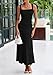 PRETTYGARDEN Skirt Sets Women 2 Piece Outfits 2025 Summer Casual Knit Tank Tops Flowy Midi Skirts Matching Vacation Clothes (Black,Large)