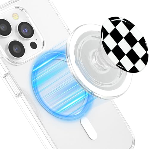 Cell Phone Grip & Phone Stand, Magnetic Cell Phone Holder Compatible with Magsafe,for iPhone Smartphone Tablet Accessory (Chessboard)
