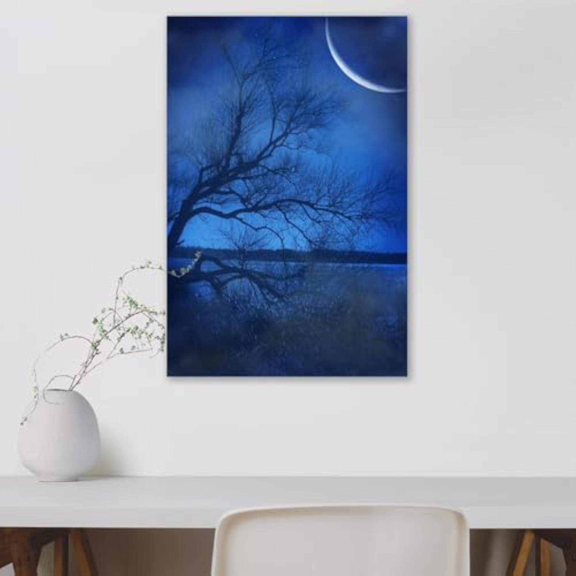 Lonely Tree in A Beautiful Blue Lake Vinyl Wall Sticker