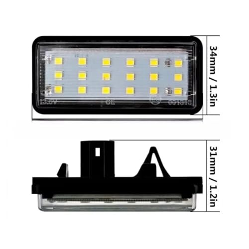 Luces de matrícula para Toyota Reiz y Mark X kit de iluminación trasera LED para coche 5