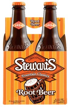 Miniatura 2 de Stewart's Root Beer Soda 12 oz. - Dieta, 4 unidades