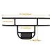 KUAFU Front Golf Cart Brush Guard Tubular Bumper Compatible with 1981 and Up Club Car DS Gas and Electric Models Black Front Brush