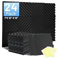 [Outstanding Sound Absorption] - Experience outstanding sound absorption with our 1-inch thick acoustic wall panels. Constructed from advanced 25kg/m³ high-density polyurethane foam, they drastically minimize noise, echo, and reverb. Ideal for creati...