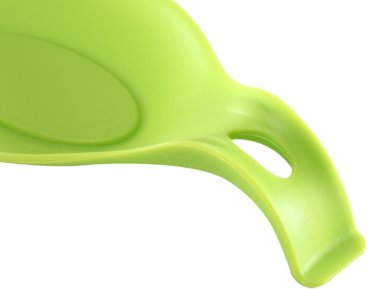 Silicone Spoon Rest Set 2pcs Almond Shaped Flexible image 2