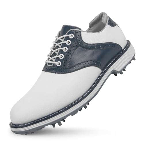 Image of THESTRON Men Golf Shoes Waterproof Professional Golf Footwears Spikes Spikeless Golf Walking Sneakers Turf Sports Golf Training Sneakers for Men