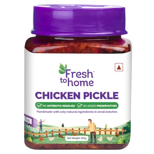 Image of FreshToHome Malabar Style Chicken Pickle | 150g+ Pack | Ready-To-Eat | No Added Preservatives