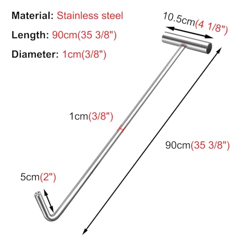Crochet de levage en acier inoxydable - Polyvalent - Qualité supérieure - Plusieurs (60 cm) pour soulever et manipuler facilement