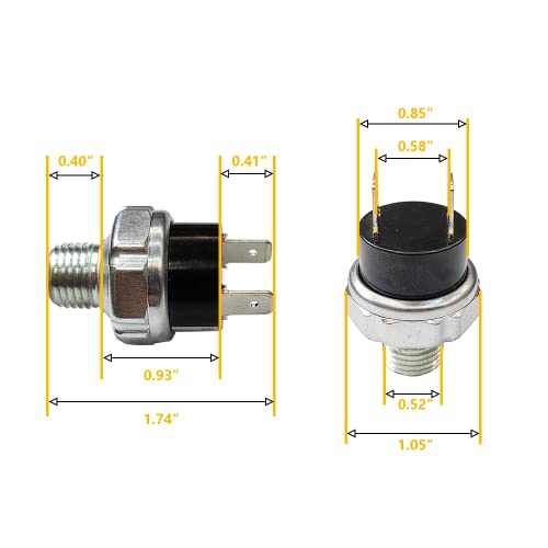 Air Pressure Switch 135-175 Psi Tank Mount Type Thread 1/4"Npt 12V 24V Dc Air Compressor Pressure Switch For Air Train Horn 135-175 1/4 Inch #TOP1