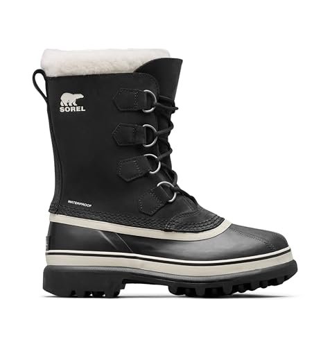 SOREL Women's Caribou Waterproof Boot - Black, Stone - 7