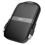 Silicon Power Armor A60 4TB Rugged External Hard Drive, Military-Grade Shockproof Water-Resistant USB 3.0 Portable HDD for Desktop Laptop PC Mac Computer, Black