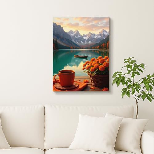 Lienzo decorativo de montaña abstracto para pared de dormitorio 3