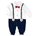 Produktbild Baby Sweets Strampler weiß blau | Motiv: Little Gentleman | Festliches Baby Outfit für Neugeborene & Kleinkinder | Größe: 3-6 Monate (68)
