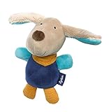 SIGIKID 42792 Greifling Hund Blue Mädchen und Jungen Babyspielzeug empfohlen ab 3 Monaten grau/blau