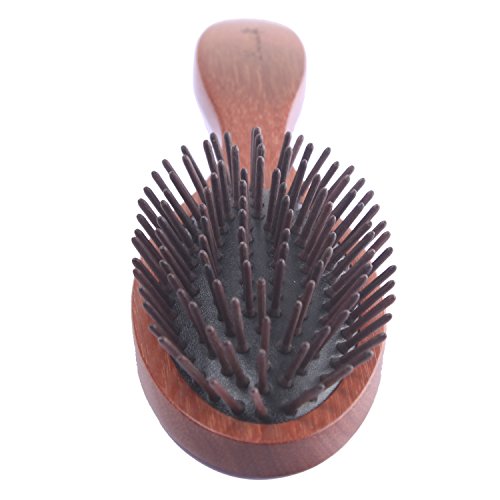 Breezelike Wood Hair Brush - Wooden Oval Handle Detangling Massage Brush Handmade With Natural Red Sandalwood #TOP2