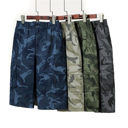 Shorts cargo de algodón para hombre 3/4 largos miniatura 4