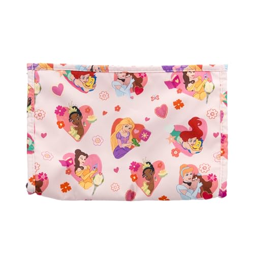 Disney Prinzessinnen – Kulturbeutel Ariel, Vaiana & Rapunzel – großes Fach mit Reißverschluss Violett – Feenisches und praktisches Design – Zubehör für Reise oder Badezimmer – offizielles Produkt