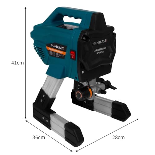 Airless Paint Sprayer Commercial High Pressure Electric Handheld DIY Interior Wall Spray Gun Machine Kit 0.43mm Tip 7.5m Hose 30cm Extension Pole 2900PSI 1.4L / Min 650W 240V 208 Bar FREE Gloves - Image 7