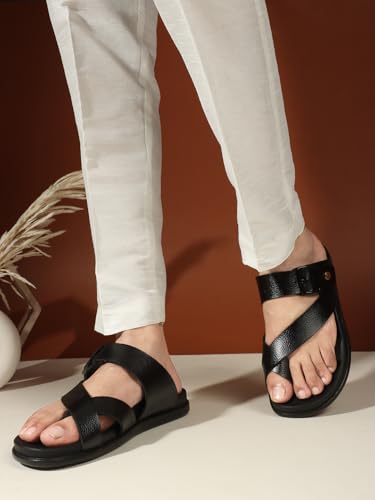 Image of Carlton London Men Comfortable,Flat,Round Toe,Buckle,fashion Sandal for Daily use and Casual use