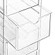 Relaxdays Schubladenbox, 4 Fächer, Organizer für Make Up, Büro, Bastelsachen, Kunststoff, Schubladenturm, transparent, 25 x 10,5 x 17,5 cm
