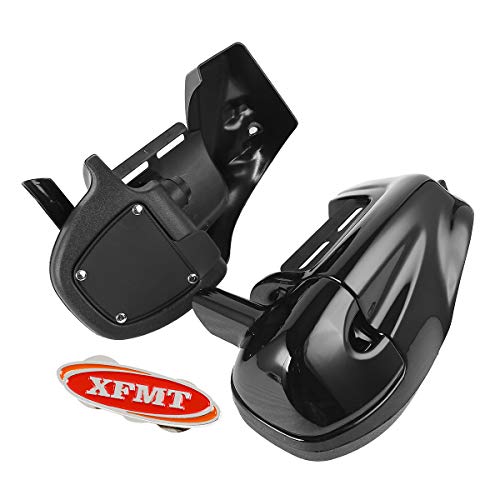 Xfmt Vivid Black Lower Vented Leg Fairings Cap Glove Box Fits 1983-2013 Harley Touring Models Flt, Flht, Flhtcu, Flhrc, Road King, Street Glide, Electra Glide, Ultra-Classic, Road Glide #TOP4