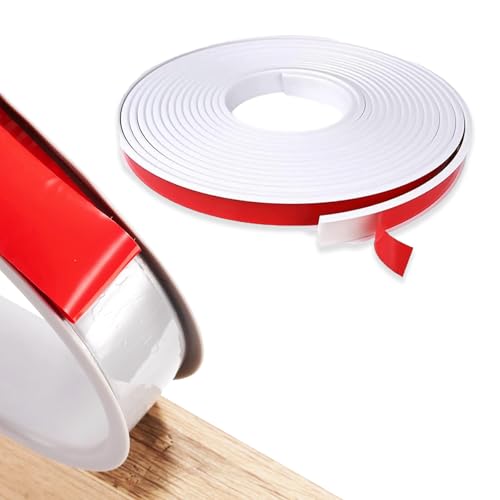 Bande de Bord de Meuble, 5m long Largeur Intérieure 22mm TPE Flexible Pliable, Bande D'encollage pour Bords de Meubles, Ruban de Placage de Chant Coupant, Pour Armoires, Balcons et Façades(Blanc)