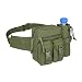 Idefair Bolsa de Riñonera Táctica con Bolsa para Botella de Agua, Riñonera Militar Bolso Cintura Deportiva Portátil Cangurera Molle para Acampar Senderismo Pesca (Verde Militar)