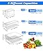 KUMD 10-Pack Clear Fridge Organizer Bins with Lids, Stackable Refrigerator Storage Containers, BPA-Free with Drain Tray & Anti-Slip Base for Fruits, Veggies, Drinks