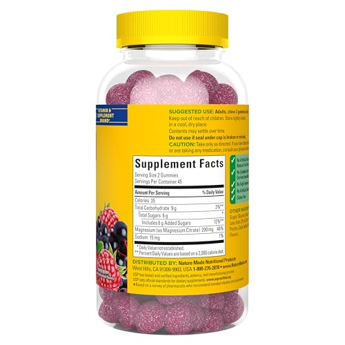 Nature Made High Absorption Magnesium Citrate 200mg per Serving, 90 Gummies - image 8