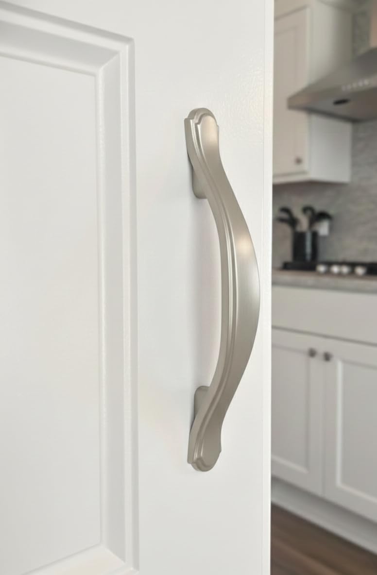 Cosmas 25 Pack 8816SN Satin Nickel Cabinet Hardware Handle Pull - 3" (76mm) Hole Centers