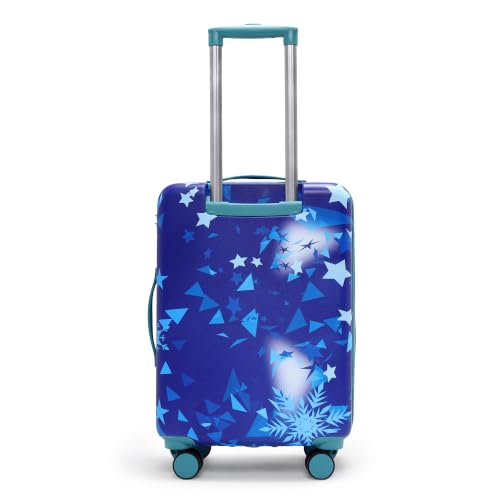 Image of NOVEX Disney Frozen Travelling Kids Trolley Bags For Girls | Spinner Luggage /Suitcase For Kid With 4 Wheel | Blue, 18-Inch Roller Case | Polycarbonate Unique Bags For Cute Girls,H-50Cm