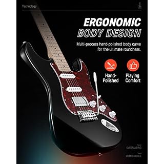 Donner Guitare Electrique, Pack Guitare Electrique Adulte HSS Pickup Coil Split, Guitare Taille Réelle avec Ampli… – Image 3