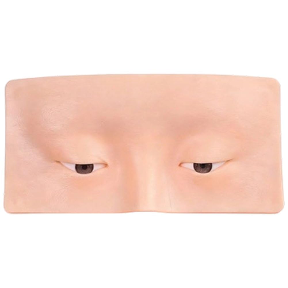 Baokuan Makeup Practice Face Board, 3d Reusable Silicone Make Up Mannequin Face, Eye Make Up Practice Board for Beginner or Professional Enthusiasts
