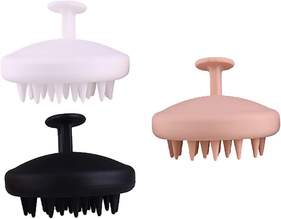 Didiseaon 3pcs Silicone Hair Scalp Brush Scalp Massager for Hair Growth Gentle Head Massager Brush for Dandruff Removal