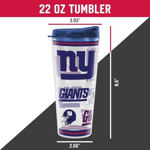 Image of Rico Industries NFL Football New York Giants Double Wall 20oz Tritan Tumbler