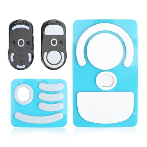 Logitech G Pro X Superlight Mouse Feet Stickers, White Glides Curve Edge Ice-Mouse Skates, Fast & Smooth