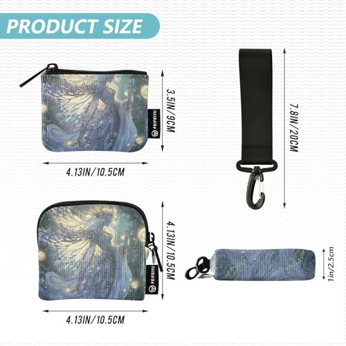 Fairy Game Anime Girl Women's Wallets Card Cases Large Capacity Change Purse Key Holder with Zipper Coin Pocket for Work Travel 2 Pcs Wallet para tarjetas de Mujer4