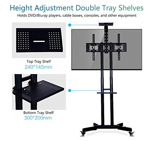 Soporte Móvil para TV con Ruedas, Carga 45 kg miniatura 7